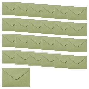 ZSUIQIN Lot de 25 enveloppes, Enveloppe verte - 19.3 x 13.3 cm - Fermeture par Collage Humide - Sans Fen&ecirc;tre pour Mariage, No&euml;l, les Cartes de V&oelig;ux et les Invitations 25 Umschl&auml;ge Vert Eucalyptus (SUIQIN, neuf)