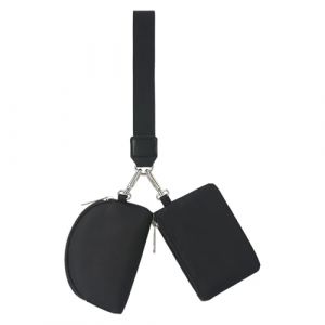 IOIUSKKU Portefeuille porte-clés multifonctionnel pour un rangement facile de petits objets, portefeuille doux et lisse au toucher, petit portefeuille pour femmes, sac à clés, noir (Chunyang, neuf)
