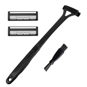 Rasoir Dos Homme 3 Lames Précision Inox Acier Revêtement Protection Peau Sensible Utilisation Sèche Mouillée Taille Dépliée 45x81cm Pour Poitrine Bras Zones Intimes Femmes Aussi (lanlis, neuf)