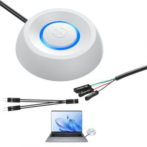 Fogbush Bouton d'alimentation pour PC, accessoires informatiques, alimentation de pi&egrave;ces PC, commutateur de carte m&egrave;re de bureau, t&eacute;l&eacute;commande externe, avec c&acirc;ble d'alimentation externe de 2 m, bouton (SuGanZhiHui, neuf)