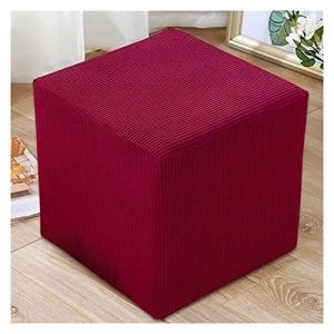 AQIGR Housse de Pouf Carré 40x40/45x45 Extensible Housse Ottomane,Housses de Repose-Pieds en Jacquard Doux pour protéger Le Repose-Pieds, Housse de Pouf avec Fond élastique, Lavable en Machine (AMZGRZ, neuf)