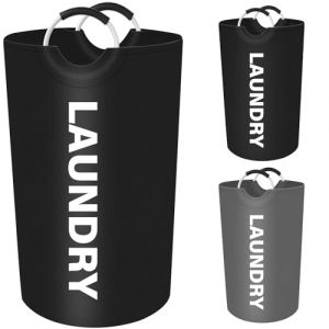 Panier &agrave; Linge Pliable, Mezzar 90L Grand Bac &agrave; Linge Sale avec Poign&eacute;e, Economie d'Espace Sac &agrave; Linge Oxford Corbeille &agrave; Linge en Tissu pour Salle de Bains, Chambre &agrave; Coucher, Chambre d'Enfant (Noir) (Eneig International Trading Kft., neuf)