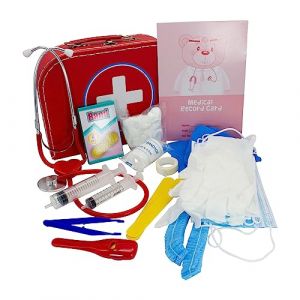 GICO Malette hôpital Docteur pour Enfant Mallette de médecin 29x19x9 cm avec Beaucoup d'accessoires et stéthoscope Fonctionnel - 37352 (GICO Spielwaren-Vertrieb GmbH, neuf)