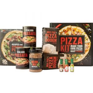 Tabasco Pizza Set pour 8 pizzas - avec farine pour pizza, passata Italienne, épices pour pizza, y compris kit de sauces piquantes 3x bouteilles de 3.7ml et livre de recettes de pizza. (SureShot Nederland, neuf)