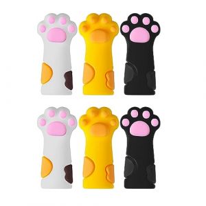 BLASHRD 6 Pièces Mignon Pinces Couverture Manchon de Protection pour Ongles Cuticules Ciseaux Couverture Manucure Pédicure Outils Peau Morte Pinces à épiler Casquette (tujuebomaoyiyouxiangongsi, neuf)