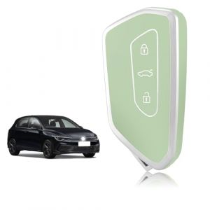 TOOMUME Coque Clé, Etui Cles Étui Clés Adapté pour VW Golf 8 MK8 Cupra Born Formentor Seat Leon MK4 Ateca Tarraco Skoda Octavia Enyaq, Couvre Clef Cache Cle Voiture Telécommande - Smart Key (TOOMUME, neuf)