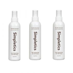 Spray au sel de mer Simpletics, spray texturisant au sel de mer &agrave; la vanille Simpletics, spray au sel de mer pour cheveux, spray pour boucles et vagues de plage, spray hydratant et brillant (3PCS) (FUTIXING, neuf)