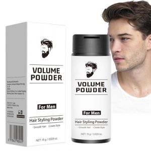 Poudre Coiffante Homme,Poudre Texture,Poudré Texturisante Cheveux,Poudré Noir Cheveux Homme,Volume Powder,Poudres Volume Chevéux,Volumisante Texture Mate,Tenue Longue Durée,Naturel Aspect (15g, 1PC) (FEIBAO&-Wu, neuf)