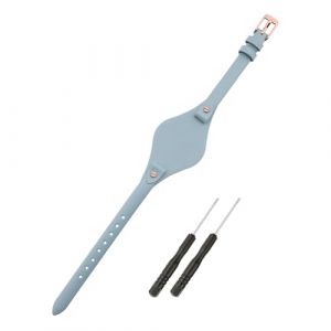 SANDEIN Bracelet de montre compatible avec Fossil - Bracelet de montre en cuir souple de 8 mm pour femme - Pour Fossil ES3077 ES3148 ES3262 et ES4119 ES4176 (bleu turquoise + boucle or rose) (YONGZHUFFF, neuf)