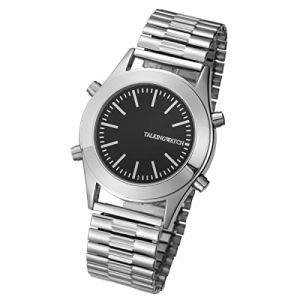 Montre Parlante Analogique avec Fonction Réveil Annonce de l'heure en Français,Cadran Noir (Vision One, neuf)