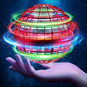 ANOEPUY Boule Volante,Jouet Lumineux, Boule Magique，Magique Mini Drone Cadeau Enfant,Flying Boomerang Hand Spinner Jeux Extérieur Intérieur Enfant (Rouge) (Boyi Direct, neuf)
