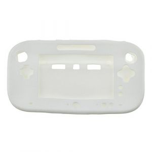 en caoutchouc souple Silicon Coque de protection skin Coque pour Nintendo Wii U contrôleur de jeu Blanc (Perfect Part, neuf)