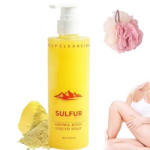Savon au soufre, gel douche et gel douche liquide. Gel douche et nettoyant multi-actions, nettoyant et réparateur, doux et quotidien, hydrate les peaux sèches. (1 pièce) (weiyangyang, neuf)
