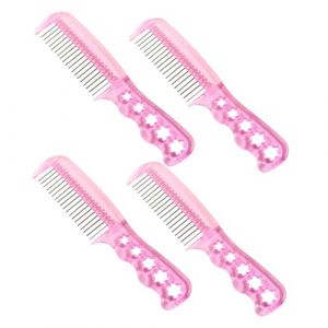 Healifty 4 pièces Set de Peignes Professionnels Acier pour Perruques Dents Fines Ergonomiques Démêlage Doux et Coiffage Confortable pour Femmes Passionnées de Perruques (Madonna Tied, neuf)