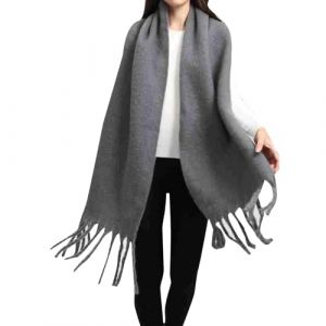Cocila Popular Thickened Warm Scarf With Tassel Shawl For Women &Eacute;charpe Ch&acirc;le D'Hiver Grosse Echarpe Longue Femme Blanche All&eacute;e Du Foulard Rouge Blanc Bleu Rose Noire Chaude Noel Hiver Fushia (SUSUWang1300, neuf)