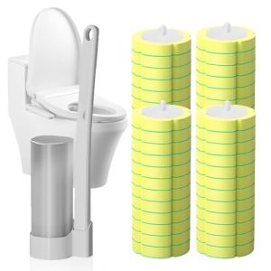 Brosse WC Jetable Recharge avec syst&egrave;me de Fixation am&eacute;lior&eacute;, Nettoyeur Toilette Murale avec Produit, Toilette Rempla&ccedil;able pour Nettoyage de Salle de Bain &agrave; la Maison H&ocirc;tel (48, Jaune) (ComedyKing, neuf)