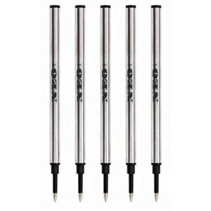 Recharges de stylo à bille roulante, encre noire (ensemble de 5). Ces recharges sont compatibles avec la plupart des stylos à bille remplissables (ONLINE UK SELLER LTD, neuf)