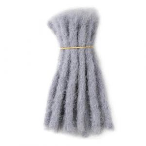 WBLSPA Dreadlocks synthétiques Tresses Extensions de Cheveux au Crochet Faites à la Main Cheveux Doux pour Femmes et Hommes Afro 6 10 20 Pouces-#Gris-10inches-CHINA-60Stands (guangzhouliyeshangmaoyouxiangongsi 85244, neuf)