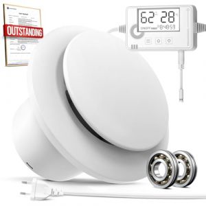 BUMSOU 100mm Extracteur d'Air Hygroréglable Thermoréglable Minuterie, VMC Salle de Bain avec Température et Humidité en Temps Réel, Ventilation Extracteur dAir Silencieux Puissante, Aérateur dAir (SeaKing, neuf)