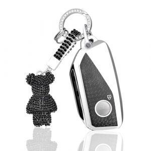 OFF WE GO Coque Cl&eacute; Etui Cles pour BMW X1 X4M X5 X6 X7 2er 3er 5er 7er iX/i4/i7 XM &Eacute;tui Cl&eacute;s Boitier Cl&eacute; Voiture Protecteur Cl&eacute; Voiture avec Porte-cl&eacute;s, Noir (OFF WE GO, neuf)