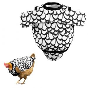 Selles de Poulet pour Poules, Tablier Protection Dorsale pour Poules Housse Selle d'Accouplement avec Bretelles R&eacute;glables Prot&eacute;ger Picage et l'Accouplement (Noir et Blanc) (ChuangYing, neuf)
