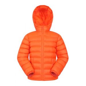 Mountain Warehouse Seasons Manteau Imperméable pour Fille Et Garçon - Doudoune Rembourrée Et Légère À Capuche pour Enfant, Veste d'hiver Matelassée pour Garçon Et Fille Orange Fluo 5-6 Ans (Mountain Warehouse, neuf)