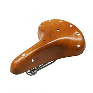 Selle &agrave; Ressort Selle de v&eacute;lo Vintage Classique Si&egrave;ge de v&eacute;lo Cadre en Acier Rivet &agrave; Ressort h&eacute;lico&iuml;dal (Marron) (TentHome, neuf)