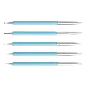 Outils de sculpture en argile | Outils de sculpture en argile de silicone &agrave; double pointe, stylo &agrave; ongles 5 pi&egrave;ces, pinceaux en c&eacute;ramique, stylo &agrave; pointe pour le nouvel an chinois, la Saint-Valentin, (qinhuangdaochaoliangjiajuzuzhuangfuwuyouxiangongsi, ne