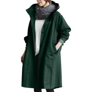 Trenchs pour Femmes Manteau Imperm&eacute;able Pluie Longs Poncho de Pluie Cape de Pluie Anti-Pluie Coupe-Vent Respirant Grande Taille Imperm&eacute;able a Capuche avec Poche Manteau de Pluie (Anglekie, neuf)