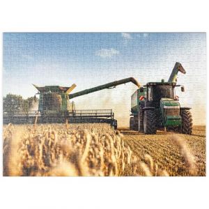 MyPuzzle Moissonneuse-batteuse Et Tracteur dans Un Champ De Blé - Premium 500 Pièces Puzzle - Collection spéciale MyPuzzle de Puzzle Galaxy (MyPuzzle, neuf)