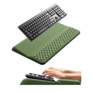 VAYDEER Repose-Poignets pour Clavier avec Rehausseur Int&eacute;gr&eacute; &ndash; Accessoire Ergonomique 2-en-1, Confort de Frappe en Mousse &agrave; M&eacute;moire, Support Stable pour Maison ou Gaming &ndash; Vert (Vaydeer UK, neuf)
