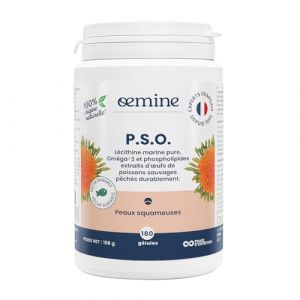 Oemine PSO Lécithine Marine, 180 Gélules - Oméga 3 460mg, Complément Alimentaire Riche en Phospholipides EPA, DHA - Phospholipides, Phosphatidylcholine, Algue Ascophyllum Nodosum, Iode Organique (Para Santé Services, neuf)