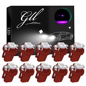 GLL Grandview 10pcs LED T5 Rose Ampoules LED B8.5 Tableau de Bord Ampoules 1-5050-SMD pour Voiture Tableau de Bord Compteur de Vitesse Instrument Gauge Cluster Voyant (Grand-View, neuf)