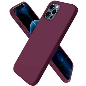 ORNARTO Coque pour iPhone 12 Case 6,1" et iPhone 12 Pro Case,Fine en Caoutchouc Liquid Silicone Cover Protection Bumper Anti-Choc Housse Étui 6,1 Pouces Vin Rouge (ORNARTO FR, neuf)