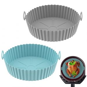 Moule Air Fryer, 2 Pièces Moule Silicone Air Fryer, Accessoire Silicone Air Fryer Accessoires Panier de Friteuse à Air pour Philips Ninja Foodi Max Cosori Moulinex Tefal Micro-ondes, Four (zhenggoumaoyi, neuf)
