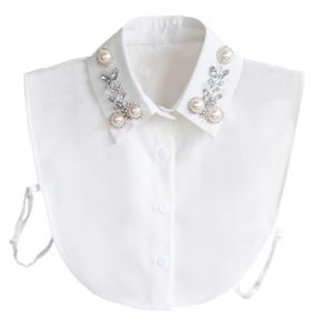 Hocaies Faux Col Chemise Femme Col Blanc Amovible Femme Chemises Faux Collier D&eacute;tachable Faux Col Blanc pour Femmes Filles pour Chemisiers Chandails Robes (hanjinsw, neuf)