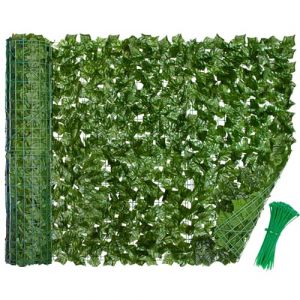 LEVESTE Fausse haie pour clôture, 300 x 100 cm, clôture de Jardin extérieur, Brise-Vue Balcon, Couverture de Garde-Corps de Balcon, Maille avec Fausses Feuilles d'extérieur, 40 Colliers Verts offerts (Home Mondo srls, neuf)