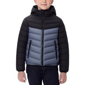 Maeau Doudoune à Capuche Légère Enfant Garçon 13 14 Ans Blouson Matelassée Petite Ado Fille Hiver Veste en Duvet Chaude Imperméable Gris Manteau Rembourré Puffer Court Jacket Manche Longue Automne (YOUXINGEU (Livraison sous 5 à 12 jours）, neuf)