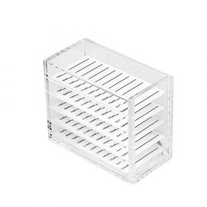 Beauty7 Boite de Rangement en Cristal 5 Couches en Acrylique pour Extension de Cils Faux Cils Boite de Rangement Organisateur de Maquillage Porte-palettes Cinq Rang Outils d'Extension de Cils (WEIMOB, neuf)