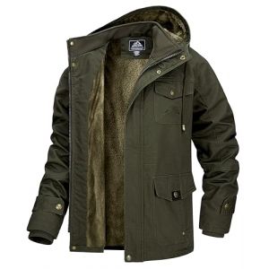 MAGCOMSEN Veste bomber d'hiver en polaire pour homme style militaire, coupe-vent avec capuche (MAGCOMSEN SHOP, neuf)