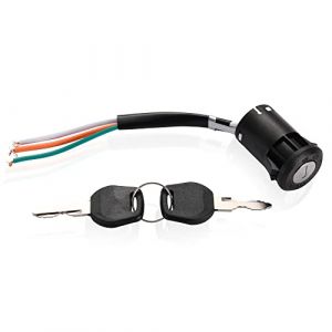 GOOFIT Block Starter Interrupteur avec clé 3 Fils d'allumage Principaux Remplacement pour 50cc 70cc 90cc 110cc 150cc 200cc 250cc Go Kart Dune Buggy Buggies ATV et Dirt Bike Parts HM 50 (GOOFIT FR, neuf)
