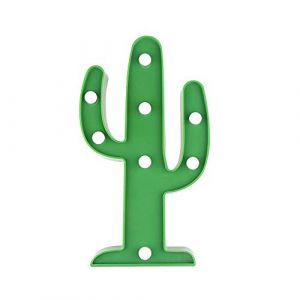 Youngine Decorative LED Cactus Light Lampe de bureau tropicale Marquee Sign Cell Phone Wall Decor Room Night Light (Cactus) (Youngine, neuf)