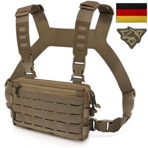 WYNEX Sac de Poitrine Tactique Homme Sacoche de Poitrine Militaire Sac de Torse Utilitaire Sacoche Pectorale Chest Rig pour Sport Randonnée Chasse Cyclisme (Wynex-EU, neuf)