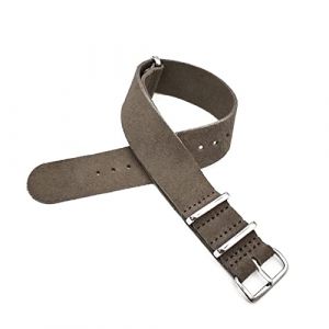 JASMKLX Regardez la bande de montre NATO Strap 22mm Cuir Black Watch Ceinture Montre Bracelet de montre 20 mm Viette rapide Accessoires de montre(Gray,20mm) (yangchengshengfushangmaodian, neuf)