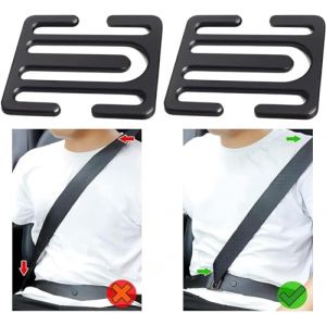 Clips voiture,pince ceinture de sécurité voiture,bloque ceinture de securite voiture, pince ceinture voiture, rallonge ceinture de sécurité voiture, AntidéRapant, RéGlable (Noir) (weixiemaoyi, neuf)