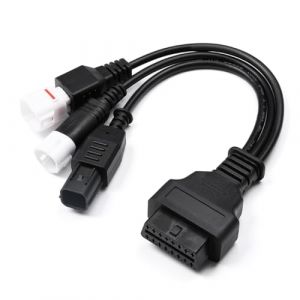 Tutamaz Câble de Diagnostic OBD2,câble d'extension OBD2,câble d'adaptation 3 4 6 Broches système Moteur OBD-II pour Moto Connecteur de détection de défaut (Tutamaz, neuf)