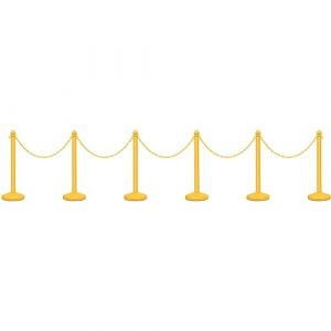 GOPLUS Ensemble de 6 Poteaux de Guidage en Plastique avec 5 Chaînes de 1M Détachables, Poteaux de Sécurité avec Base Robuste et Remplissable, Idéal pour Intérieure et Extérieure, Jaune (Jaune) (Augenstern24, neuf)