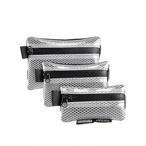 TACTICAL_GEEK Storage A5 Mesh Pouch Set Poches supplémentaires Transparentes, Poche à Fermeture éclair, Poche pour Documents, PVC, Pouch Organisateur pour Articles EDC, Pochette Molle 3 pièces (TACTICAL GEEK FR, neuf)