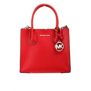 Michael Kors Mercer Sac &agrave; bandouli&egrave;re en cuir grain&eacute; Rouge vif Taille M, rouge vif, taille unique (NAHIM LUXURY, neuf)
