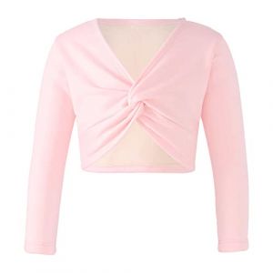CHICTRY Bol&eacute;ro Enfant Fille Haut de Danse Classique Cache-Coeur de Ballet Blouson Manches Longues Gilet Cardigan Veste Manteau de F&ecirc;te C&eacute;r&eacute;monie Mariage 2-12 Ans Rose A 9-10 Ans (chictry, neuf)